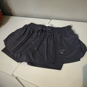 Flowy Athletic Shorts with shorts underneath
